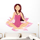 Girl Meditating Relaxing Lotus Wall Decal