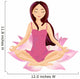 Girl Meditating Relaxing Lotus Wall Decal
