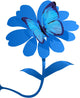 Blue Morpho Butterfly Flower Wall Decal