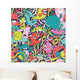 Funny Monsters Seamless Pattern Wall Decal