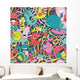 Funny Monsters Seamless Pattern Wall Decal