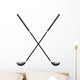 Two Crossed Golf Clubs Wall Decal