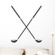 Two Crossed Golf Clubs Wall Decal