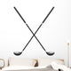 Two Crossed Golf Clubs Wall Decal