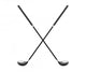 Two Crossed Golf Clubs Wall Decal