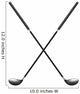 Two Crossed Golf Clubs Wall Decal