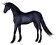 Black Unicorn Standing Wall Decal