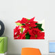 Poinsettia Red Leaves Wall Decal