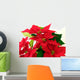 Poinsettia Red Leaves Wall Decal