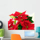 Poinsettia Red Leaves Wall Decal