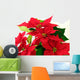 Poinsettia Red Leaves Wall Decal