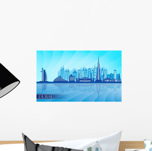 Dubai City Skyline Detailed Wall Decal