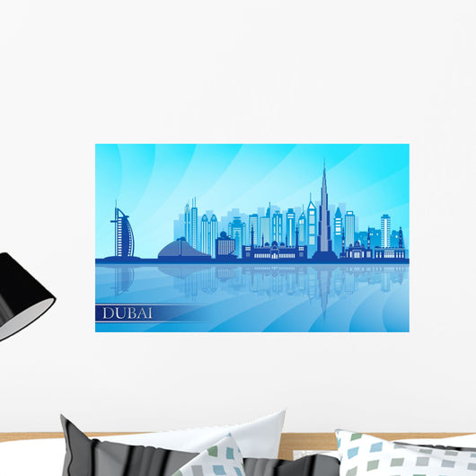 Dubai City Skyline Detailed Wall Decal