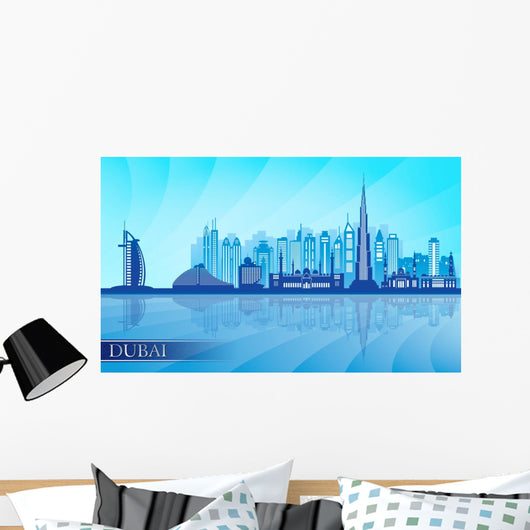 Dubai City Skyline Detailed Wall Decal