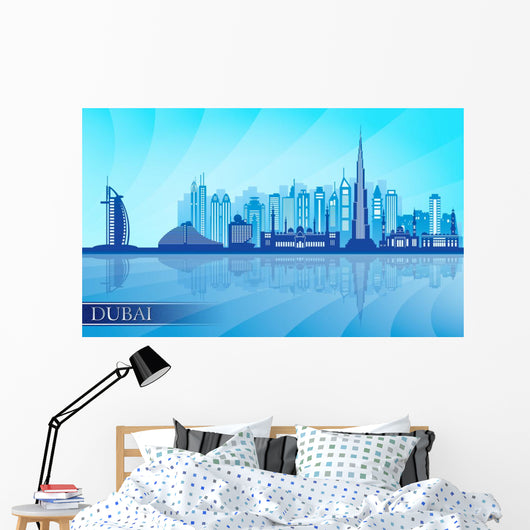 Dubai City Skyline Detailed Wall Decal