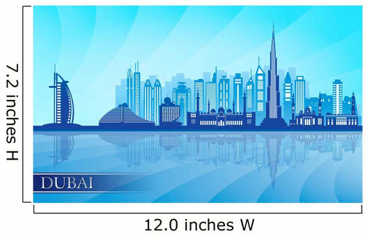 Dubai City Skyline Detailed Wall Decal