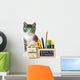 Cat with Green Glasses Wall Decal