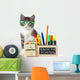Cat with Green Glasses Wall Decal