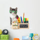 Cat with Green Glasses Wall Decal