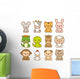 Sweet Zodiac Animals Wall Decal Sticker Set Wall Decal