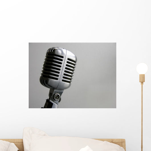 Vintage Microphone Wall Decal