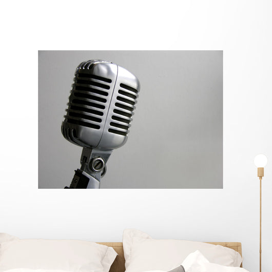Vintage Microphone Wall Decal