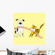 Cat and Dog Vector Wall Decal