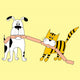 Cat and Dog Vector Wall Decal