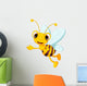 Waving Cartoon Bee Wall Decal