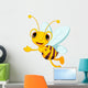 Waving Cartoon Bee Wall Decal