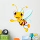 Waving Cartoon Bee Wall Decal