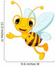 Waving Cartoon Bee Wall Decal
