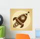 Vintage Rocket Space Wall Decal