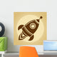 Vintage Rocket Space Wall Decal