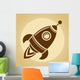 Vintage Rocket Space Wall Decal