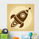 Vintage Rocket Space Wall Decal