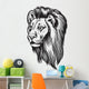 Lion Head with Mane Wall Decal