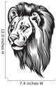 Lion Head with Mane Wall Decal