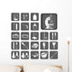 Collection Laboratory Buttons Set Wall Decal