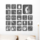 Collection Laboratory Buttons Set Wall Decal