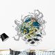 Zombie Soccer Ball Ripping Wall Decal