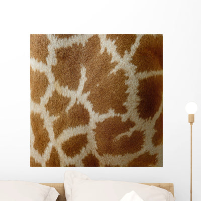 Giraffe Skin Wall Decal shown on a wall