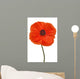 Single Poppy White Wall Decal