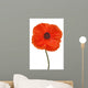 Single Poppy White Wall Decal