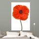 Single Poppy White Wall Decal