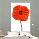 Single Poppy White Wall Decal