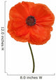Single Poppy White Wall Decal