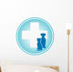 Blue Veterinary Symbol Wall Decal