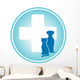Blue Veterinary Symbol Wall Decal
