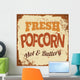 Popcorn Metal Sign Wall Decal